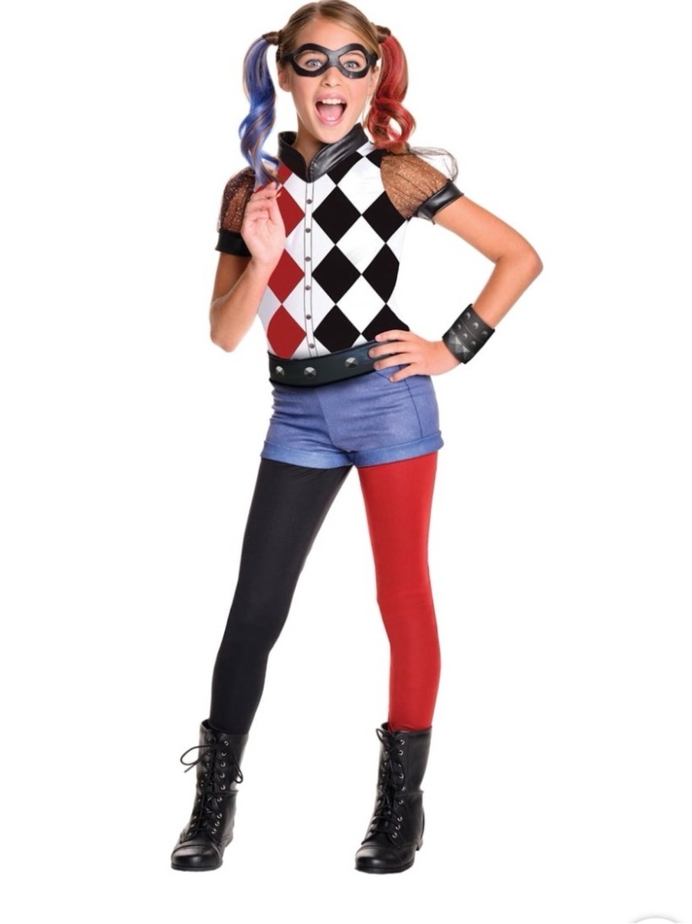 Kids Harley Quinn Costume DC SUPERHERO GIRLS NIP SIZE MEDIUM GIRLS